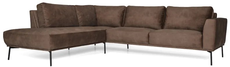 Hoekbank - Tulp - links - leer Colorado bruin 04