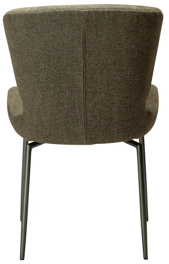 Dan-Form Glory Swivel Draaibare Eetkamerstoel Olijfgroen Boucle