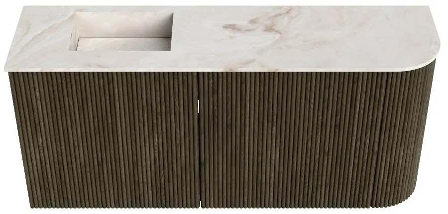Mondiaz Joya DLux 90cm toiletmeubel ronding rechts shadow met wastafel faye links zonder kraangat frappe