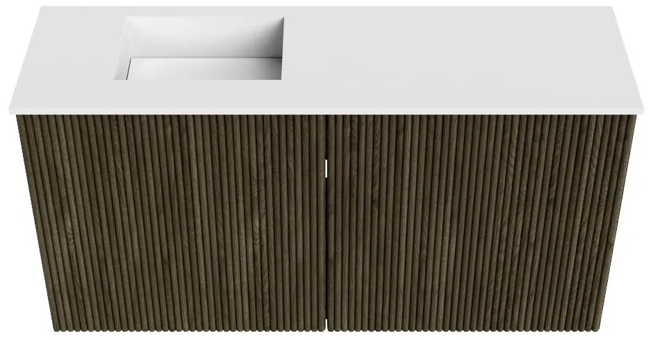 Mondiaz Joya 80cm toiletmeubel shadow met wastafel faye links 1 kraangat talc