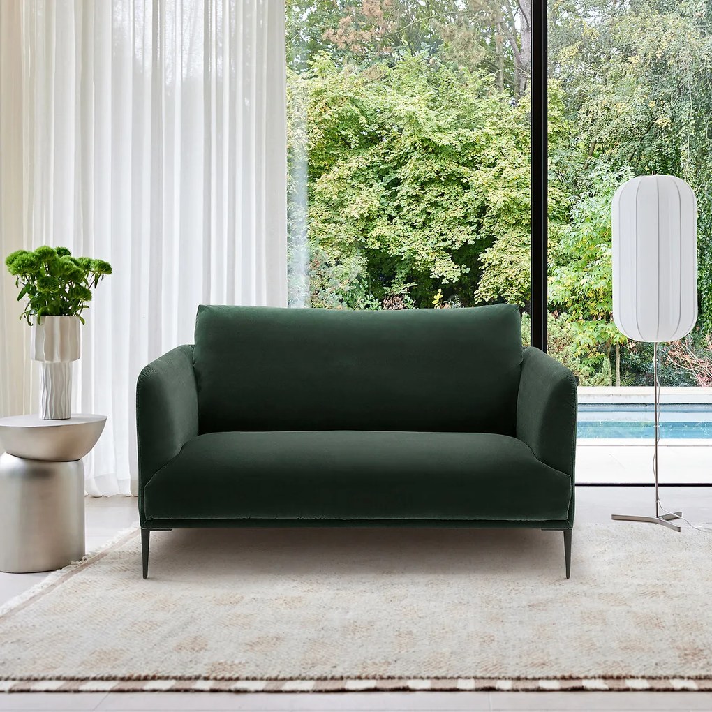 Bank in fluweel, 2-zit, Oscar design E. Gallina