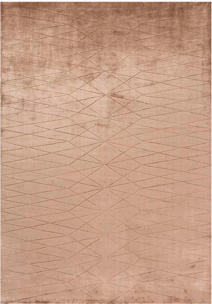 Handgemaakt laagpolig viscose vloerkleed Edge