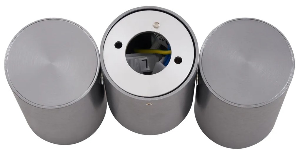 Design opbouwspot gunmetal GU10 50mm 2-lichts kantelbaar - Michael