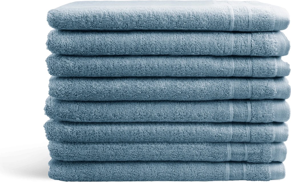 Washandjes DoubleLife Recycled Cotton Collectie– 8 stuks – 16×21 – cashmere blue