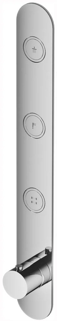 Hotbath Cobber Afbouwdeel thermostaat Verticaal met 3 pushbuttons Geborsteld Koper PVD PB050