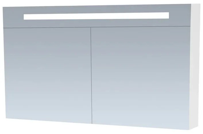 Brauer Promise Deluxe spiegelkast 120cm met 2 deuren en verlichting wit glans