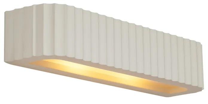 Scandinavische wandlamp wit langwerpig 2-lichts - Plaster