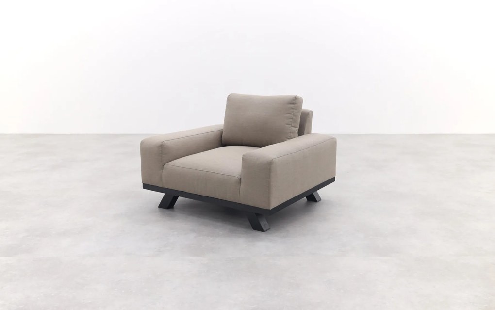 Barcelona/Royalty Sunbrella stoel-bank loungeset - Taupe - 5-delig