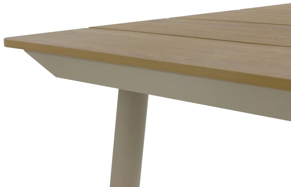 Dining Tuintafel rechthoekig  240 x 92 cm Aluminium/Polywood (teakfinish) Taupe Matale