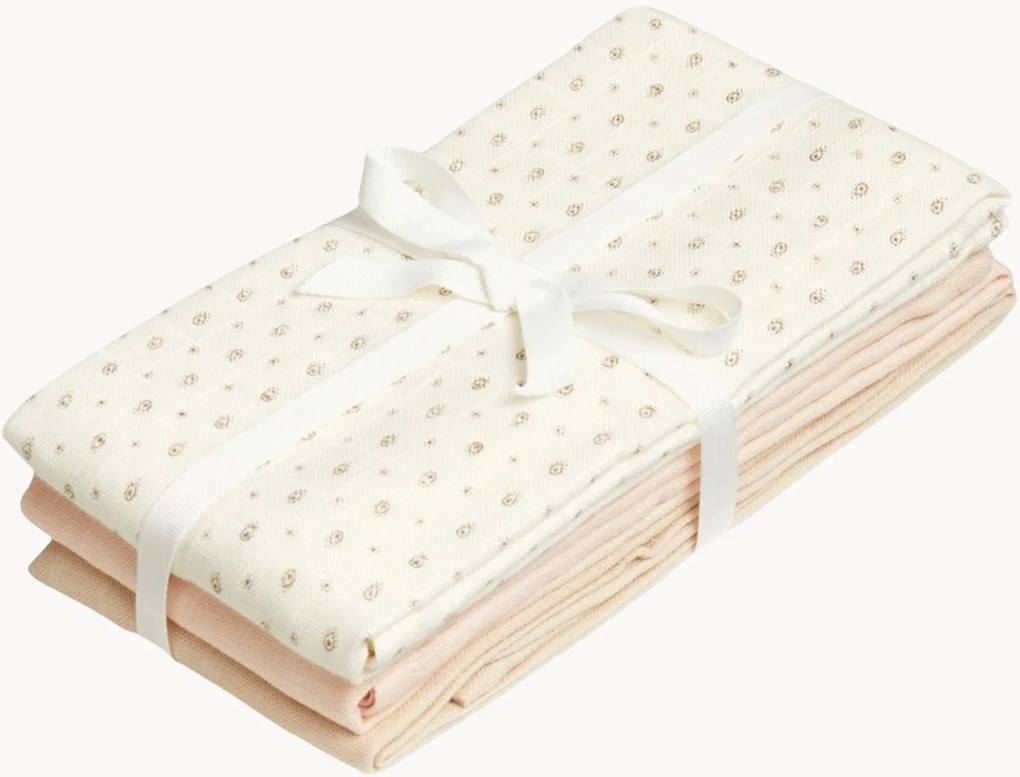 Mousseline doekjes Rowan van biokatoen, 3-delig
