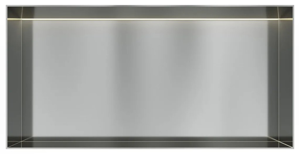 Hotbath &More frameless inbouwnis met verlichting 30x60x10cm RVS