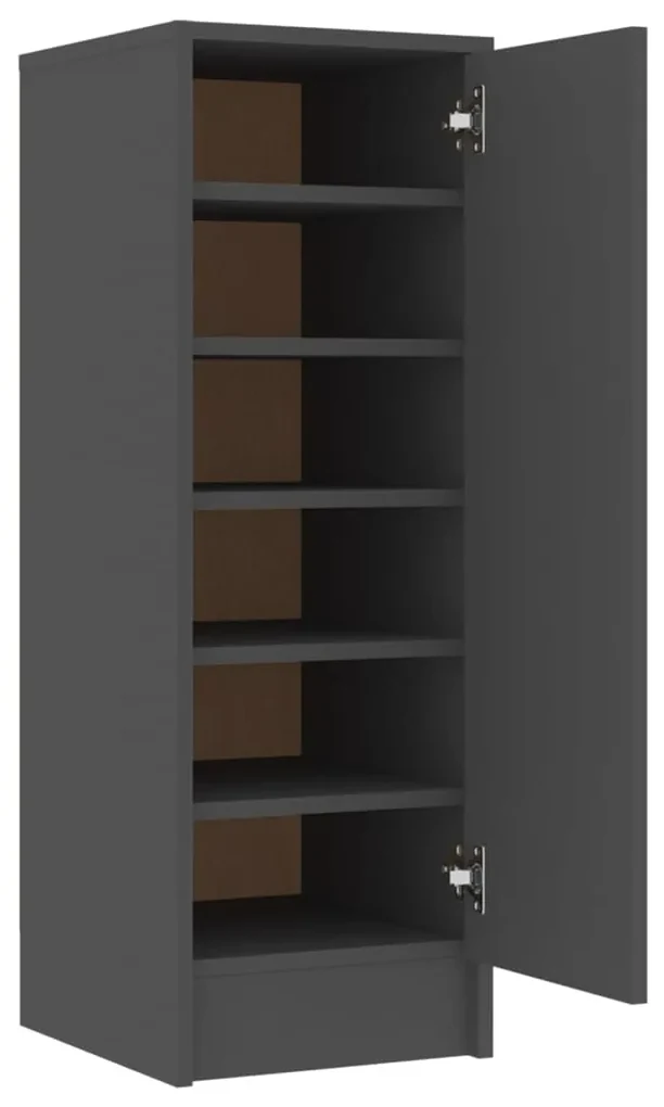 vidaXL Schoenenkast 32x35x92 cm spaanplaat grijs