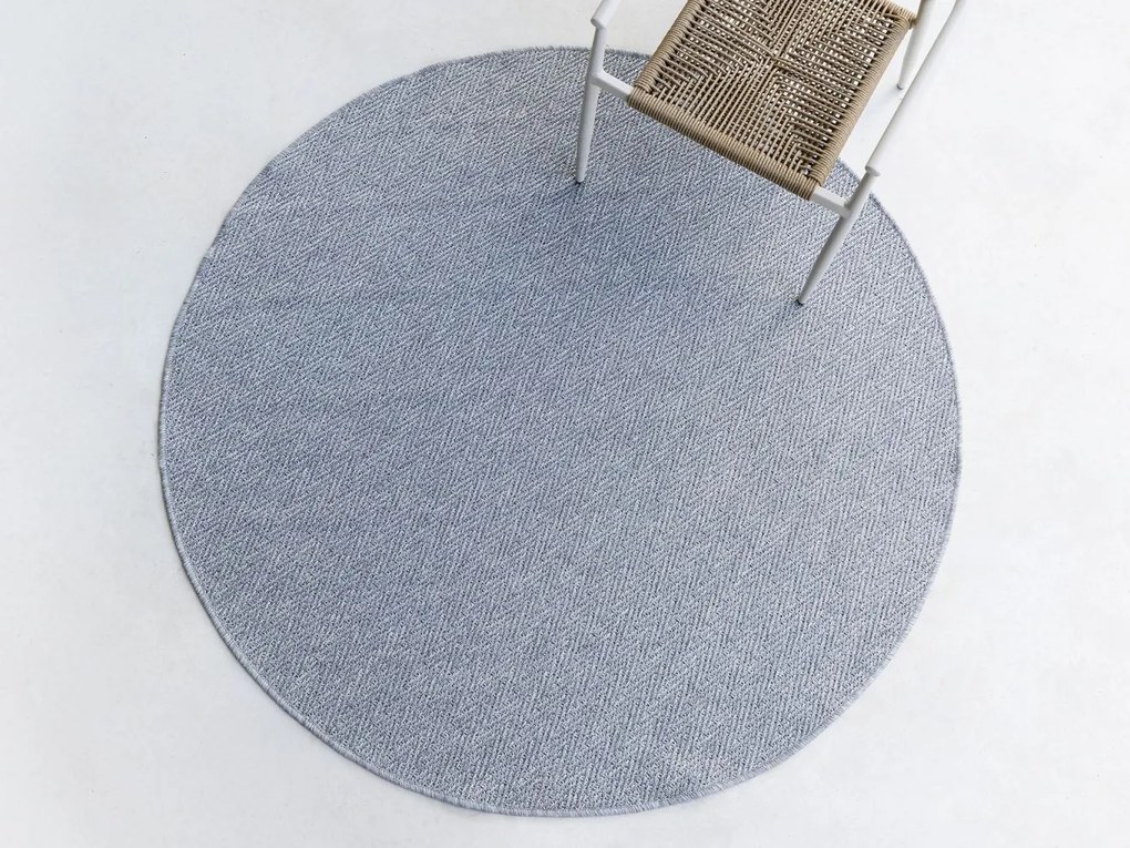 Buitenkleed | Rond | Kees Smit  Bolonia | Polyester/Polypropyleen | Grijs/Antraciet | ø 160cm | Kees Smit Tuinmeubelen