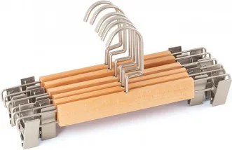 Set Van 6 Houten En Stalen Klemhangers Rita Houtbruin - Sklum