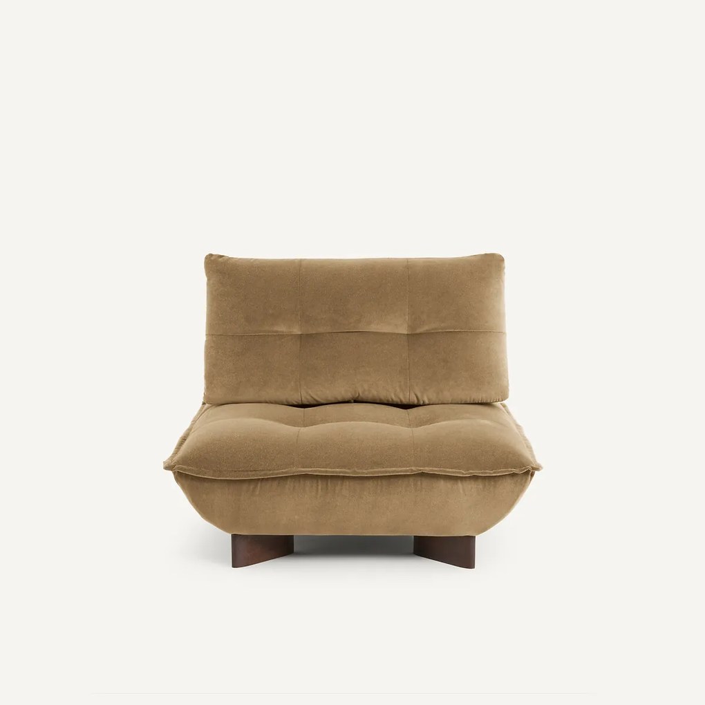 Modulaire fauteuil in linnen fluweel, KAORI