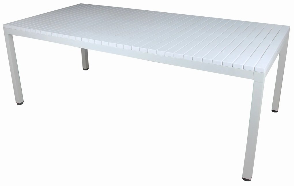 YASU WIT - MODERNE RECHTHOEKIGE TUINTAFEL (voor keuken, café, tuin), 210 cm