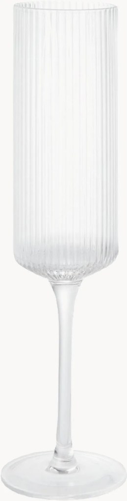 Mondgeblazen champagneglazen Ripple, 2-delig