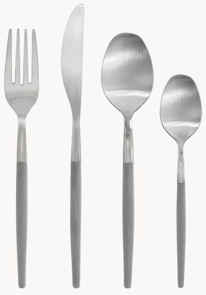 Mat geborstelde bestekset Maxime, 16-delig