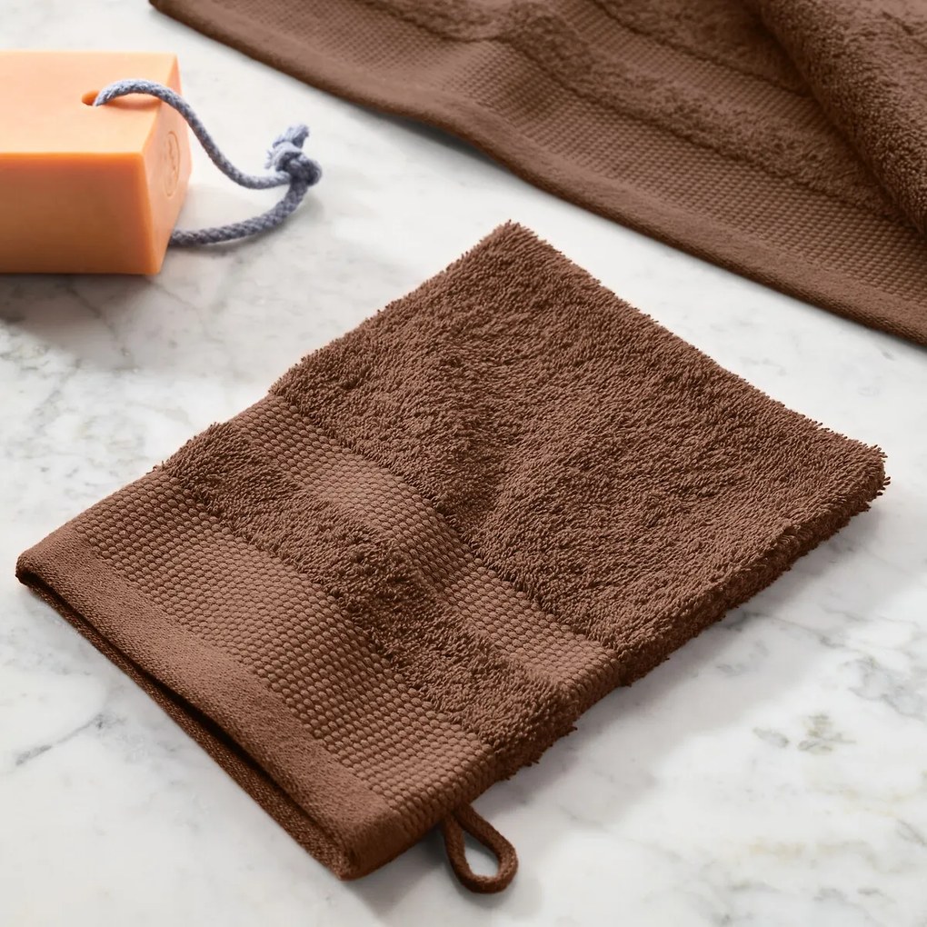 Set van 4 washandjes van gekamd katoenen van 600 g/m², KHEOPS