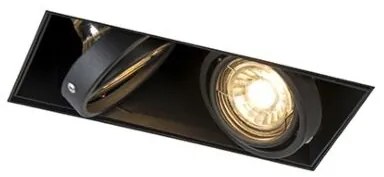 Smart inbouwspot zwart incl. 2 Wifi GU10 trimless - Oneon 2 Modern GU10 Binnenverlichting Lamp