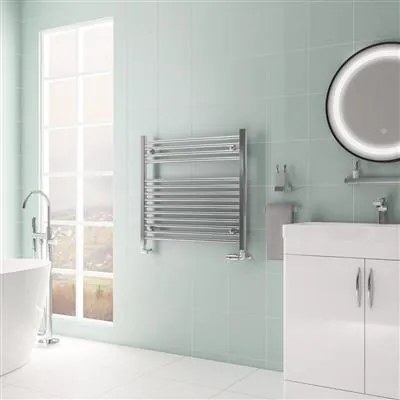 Eastbrook Biava multirail handdoekradiator 75x70cm 418W chroom