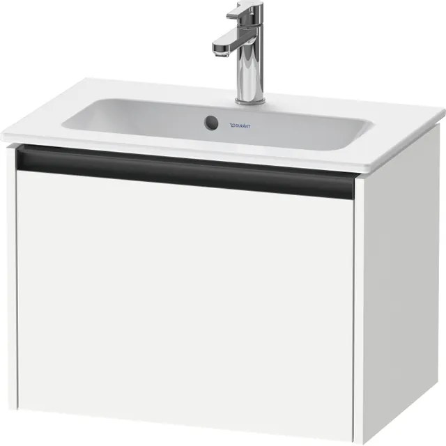 Duravit Ketho 2 wastafelonderbouwkast met 1 lade 61x39x44cm met greep antraciet wit mat K25055018180000