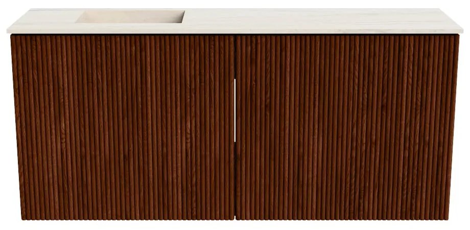 Mondiaz Joya DLux 90cm toiletmeubel ruby met wastafel faye links 1 kraangat meli
