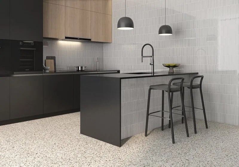 Jabo Pencil Kromo Ash mozaïektegel 35x35cm