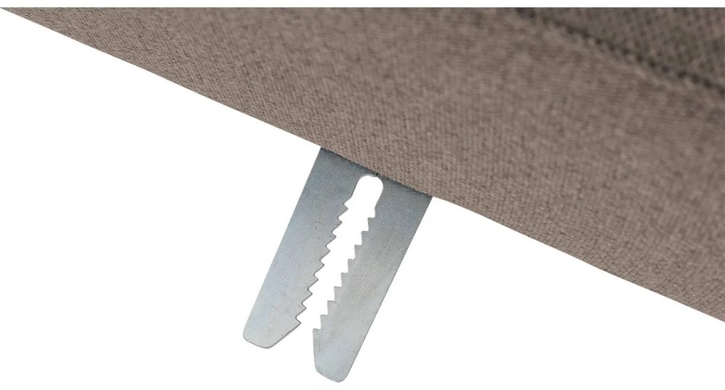 Goossens  Key West bruin, stof, 2,5-zits, modern design met ligelement links
