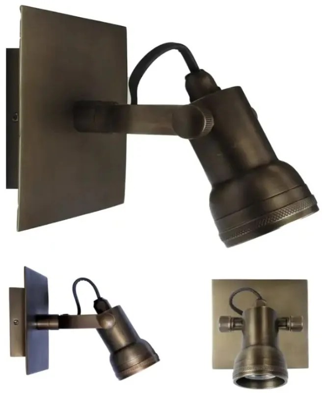 Opbouwspot Indigo Mini Antiek Messing