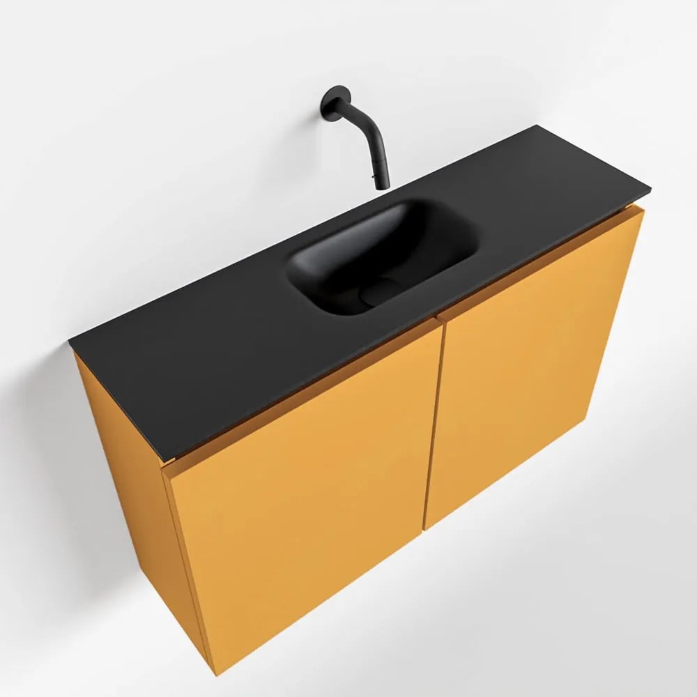 Mondiaz Ture 80cm toiletmeubel ocher met wastafel urban midden geen kraangat