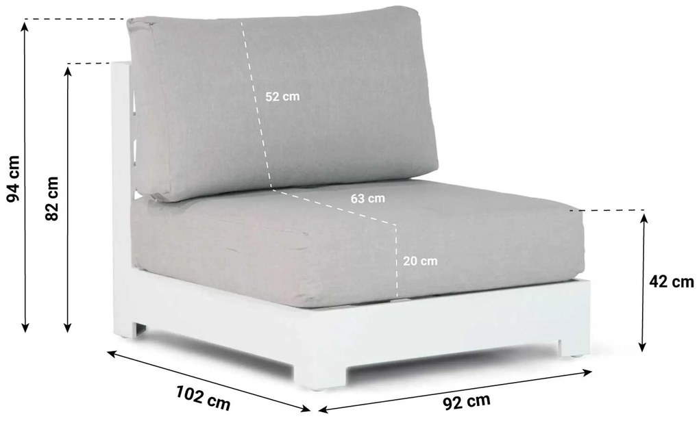 Chaise Loungeset 3 personen Aluminium Wit Santika Furniture Santika Phantom