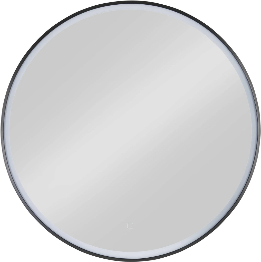 Ben Circulo ronde spiegel met LED-verlichting en verwarming Ø80cm Mat zwart