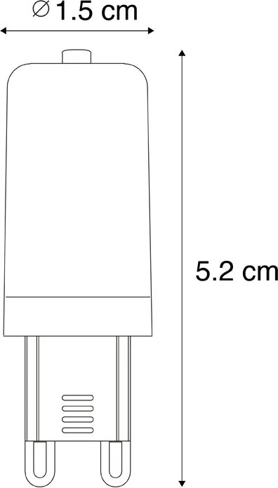 Set van 5 G9 LED lampen helder 3.5W 480 lm 2700K