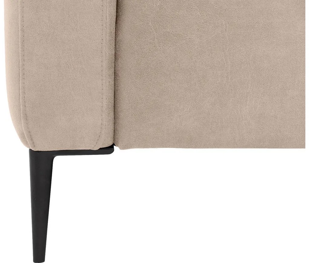 Goossens  Key West beige, micro leer, 3-zits, modern design