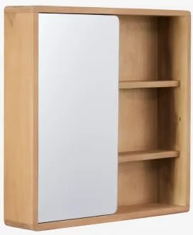 Wandkast Vierkant 60x60 Cm Voor Badkamer Van Teakhout Met Spiegel Ian Licht Teakhout - Sklum
