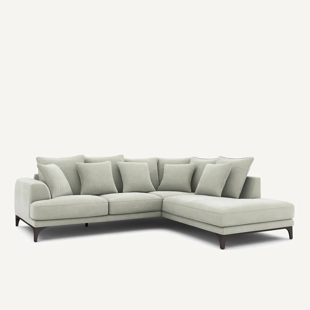 Hoekbank in stonewashed fluweel, ARMENTO