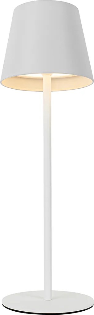 Tafellamp wit incl. LED dimbaar en oplaadbaar IP54 - Murdock