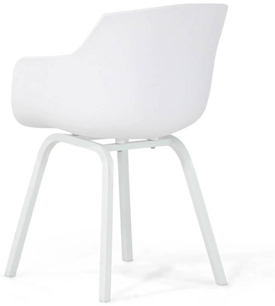 Tuinset Ronde Tuintafel 6 personen 160 cm Kunststof Wit  Lifestyle Garden Furniture Salina/Wellington