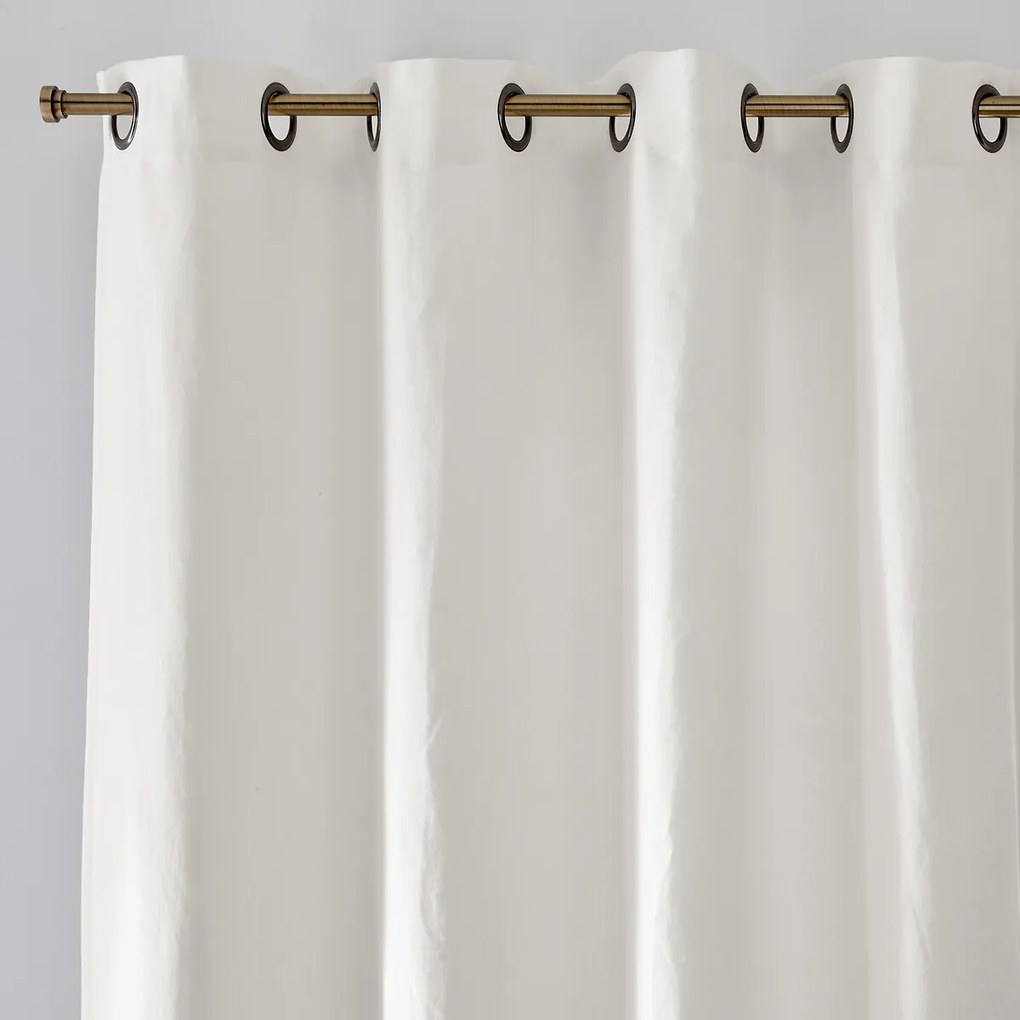 Verduisteringsgordijn in gewassen linnen met oogjes Onega