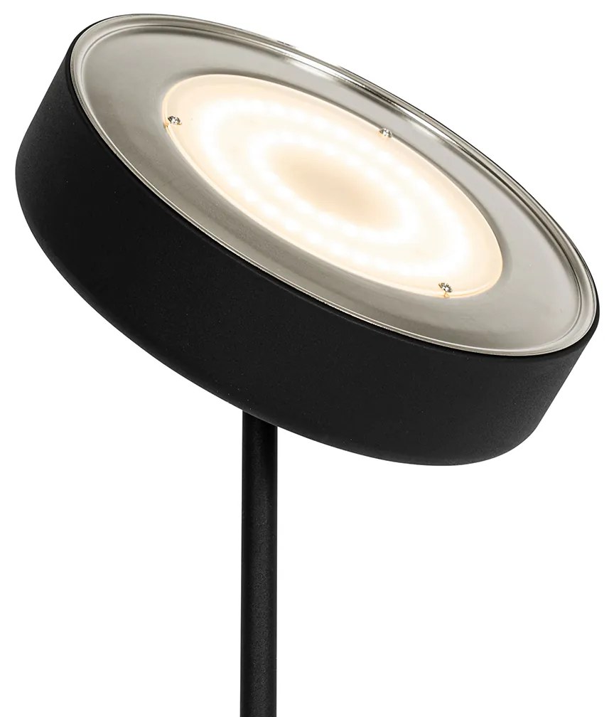 Vloerlamp zwart incl. LED en dimmer met leeslamp - Kelso Retro Binnenverlichting Lamp