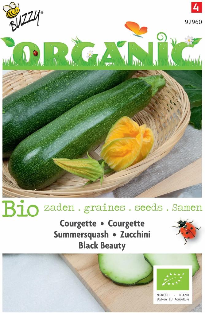 Organic Courgette Black Beauty (Skal 14725)