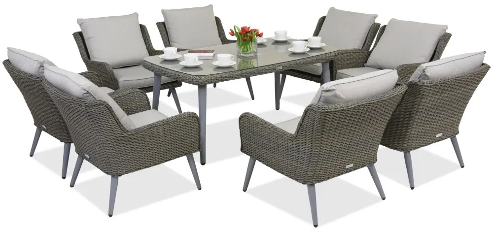 Bilbao Premium 8 Garden Point tuinmeubelen grijs