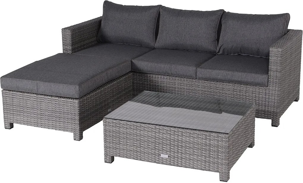 Garden Impressions Isabel loungeset 3-delig - donker grijs