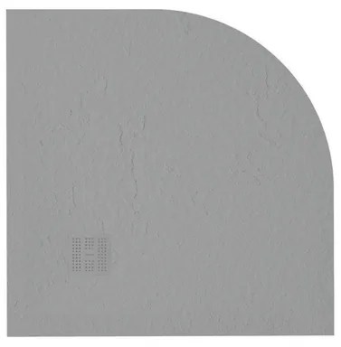 ZEZA Grade douchevloer - 80x80cm - antislip - antibacterieel - mineraalmarmer - kwartrond - mat cemento (grijs) 400000000000009448