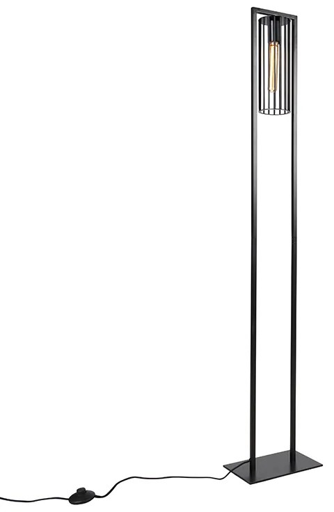 Moderne vloerlamp zwart - Balenco Wazo
