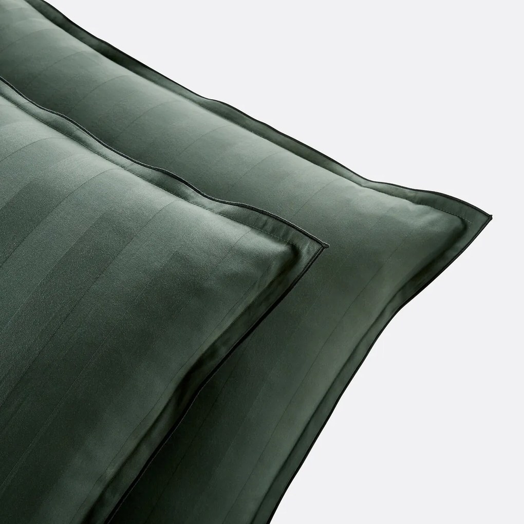 Kussensloop in gewassen satijnkatoen, Victor, gestreept