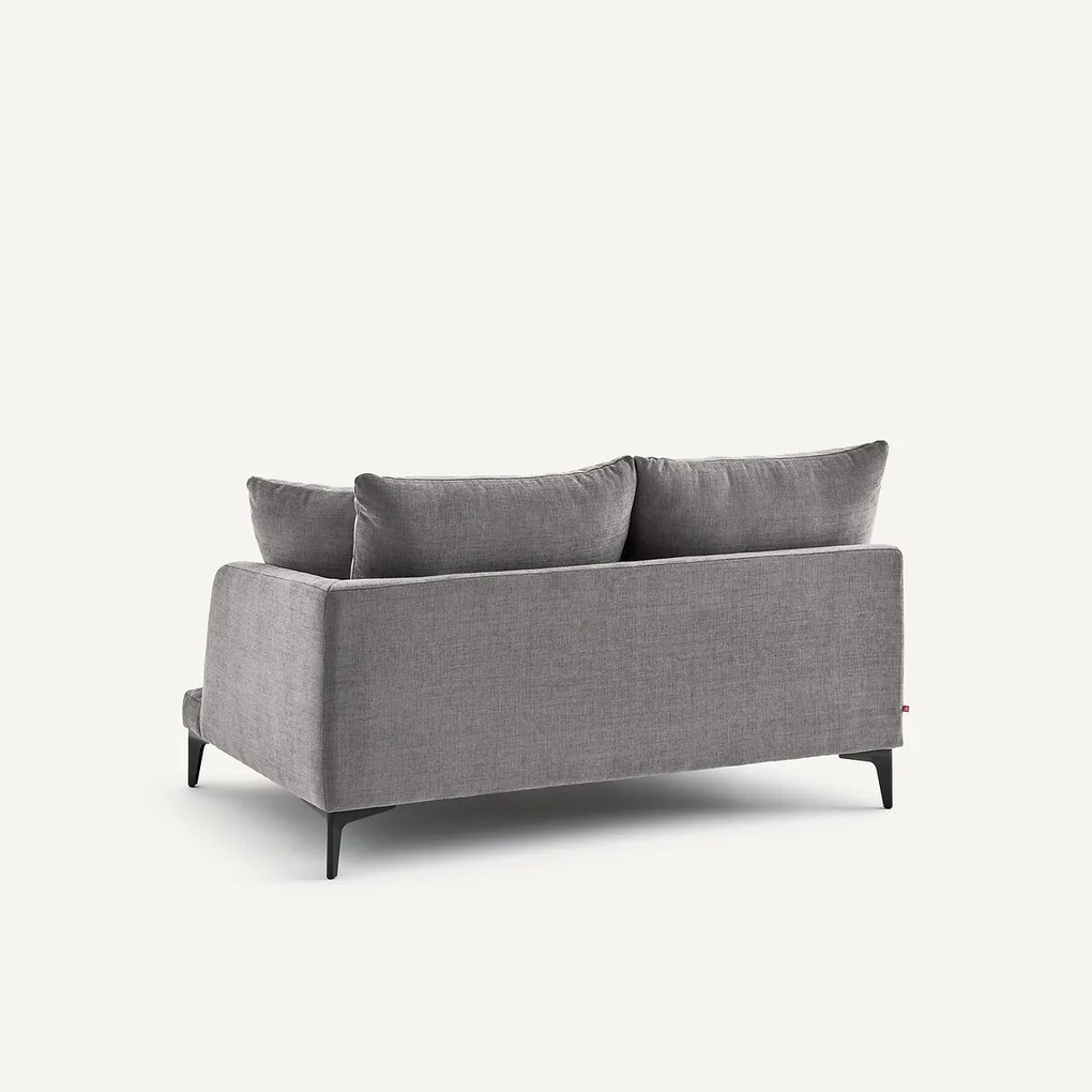 Halve bank, 2-zit van polyester en katoen, MODERNISTE