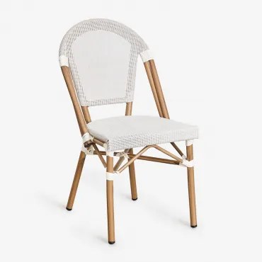 Brielle Bistro Stapelbare Aluminium Tuinstoel Gardenia Wit - Sklum