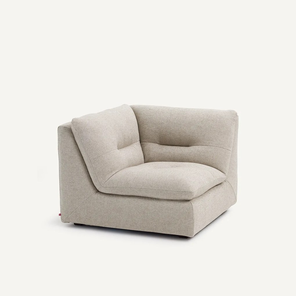 Modulaire 90° hoek in viscose met structuur en linnen, GIULIANO